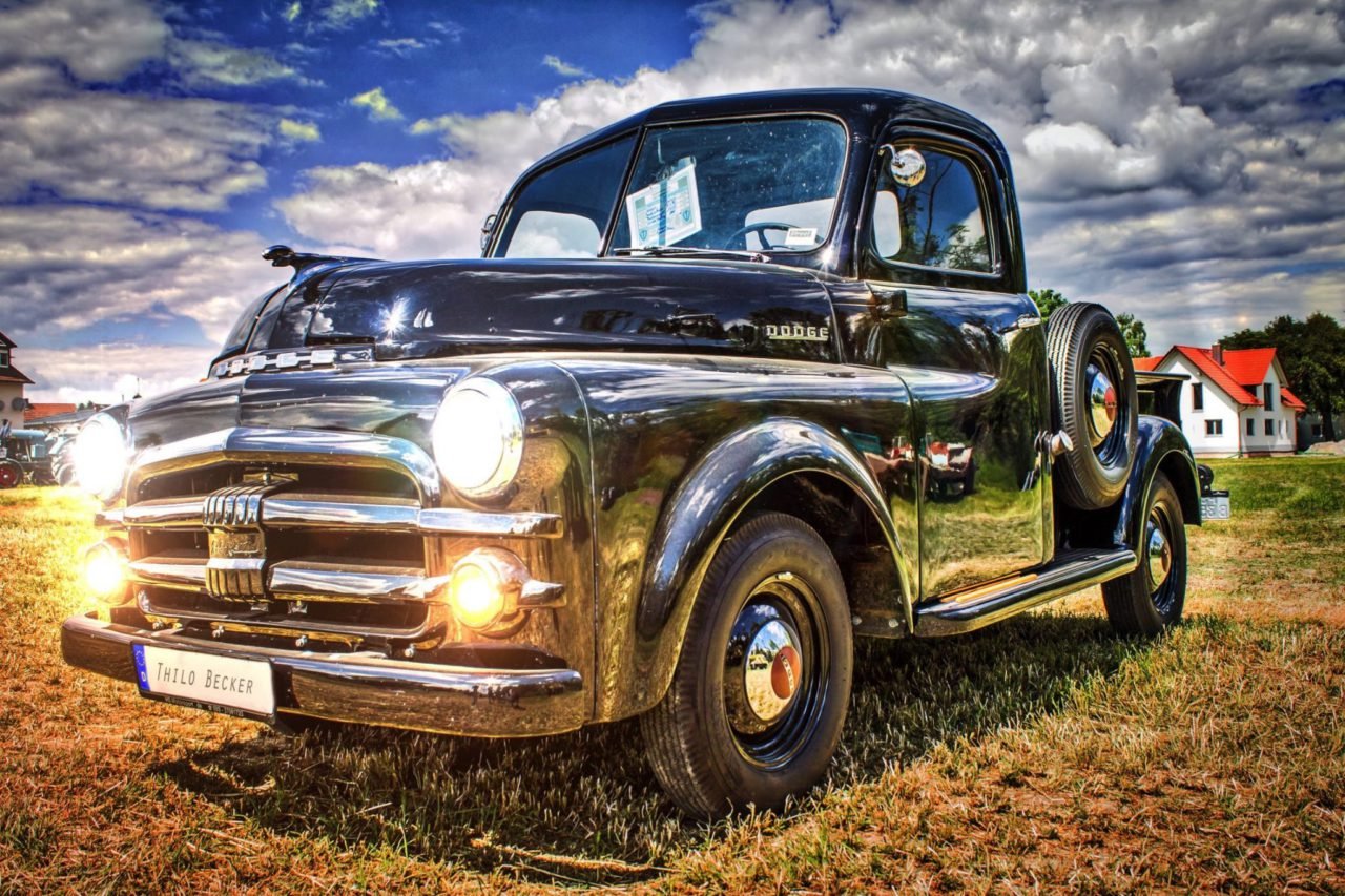old black pickup truck