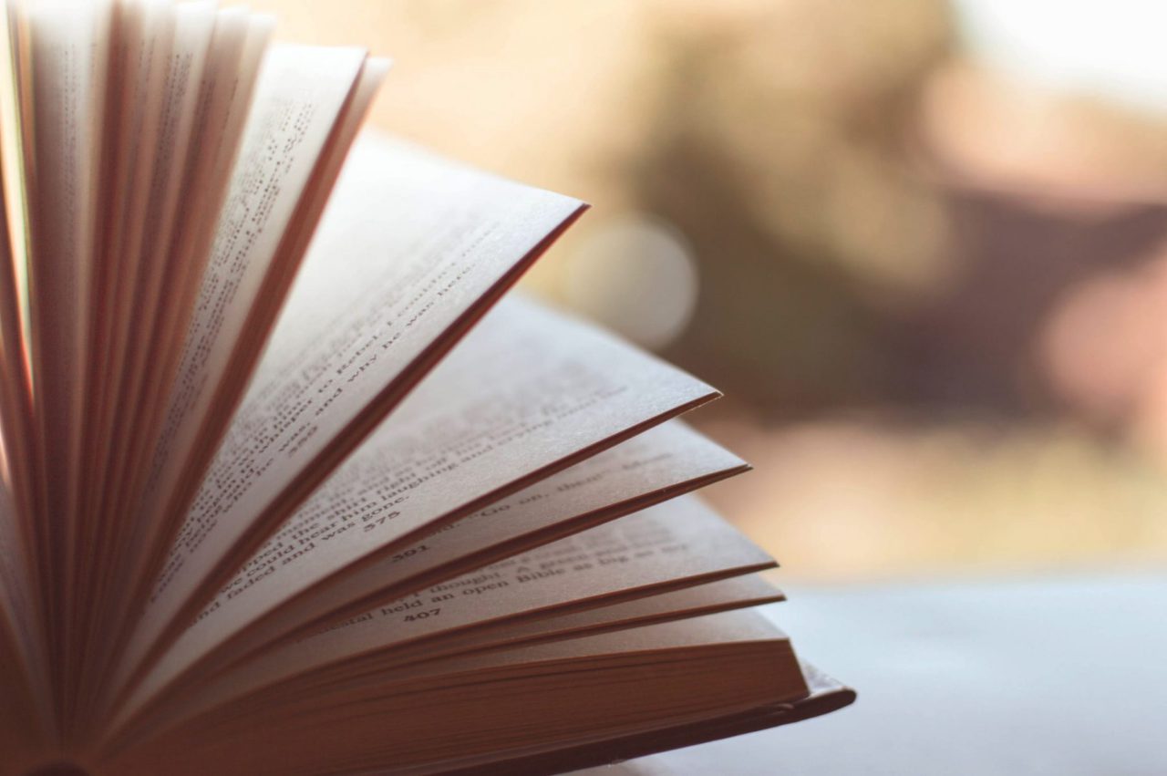 book with pages half open